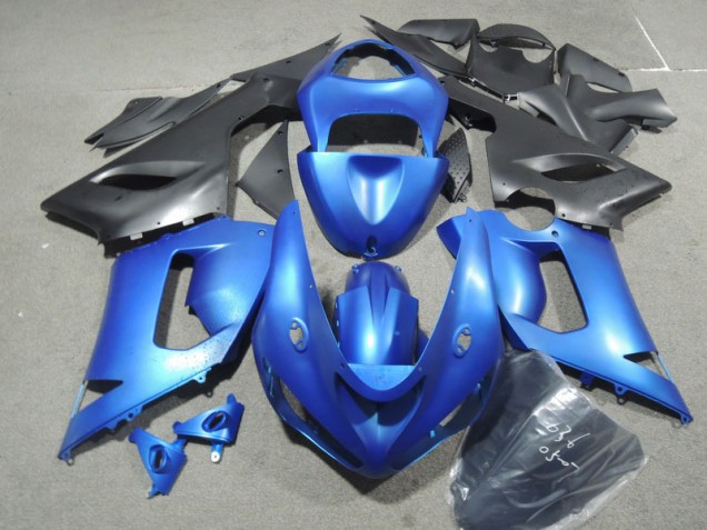 2005-2006 Blue Kawasaki ZX6R Motorbike Fairing Kits UK Factory 2005-2006 Blue Kawasaki ZX6R Motorbike Fairing Kits UK Factory