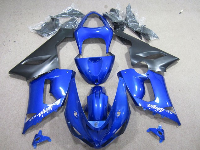 2005-2006 Blue White Ninja 636 Kawasaki ZX6R Motorcyle Fairings UK Factory 2005-2006 Blue White Ninja 636 Kawasaki ZX6R Motorcyle Fairings UK Factory