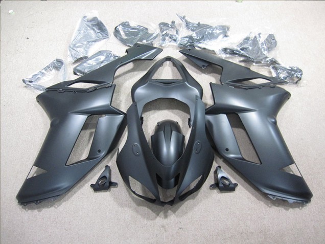 2007-2008 Black Kawasaki ZX6R Motorcycle Fairings UK Factory