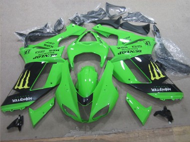 2007-2008 White Blue Ninja Kawasaki ZX6R Motorcycle Fairing UK Factory
