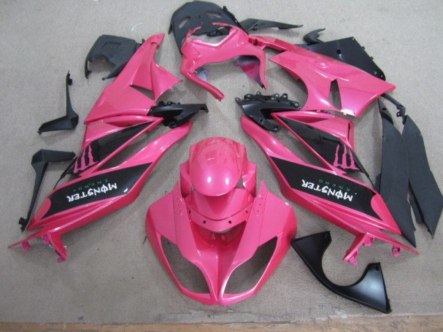 2009-2012 Pink Black Monster Kawasaki ZX6R Motor Fairings UK Factory 2009-2012 Pink Black Monster Kawasaki ZX6R Motor Fairings UK Factory