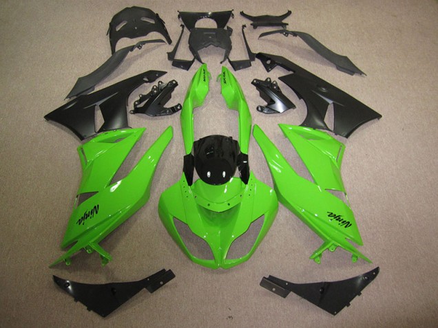 2009-2012 Black Green Kawasaki ZX6R Motorbike Fairing UK Factory