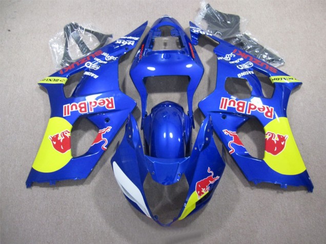 2003-2004 Blue Red Bull Suzuki GSXR1000 Replacement Motorcycle Fairings UK Factory