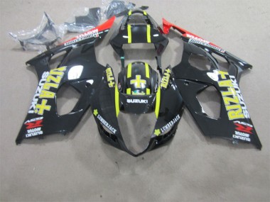 2003-2004 Black Rizla Suzuki GSXR1000 Motorbike Fairing Kits UK Factory