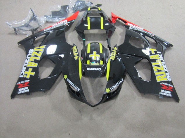 2003-2004 Black Rizla Suzuki GSXR1000 Motorbike Fairing Kits UK Factory 2003-2004 Black Rizla Suzuki GSXR1000 Motorbike Fairing Kits UK Factory