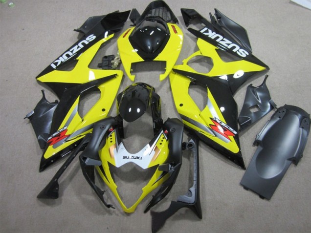 2005-2006 Black Yellow Suzuki GSXR1000 Motor Bike Fairings UK Factory