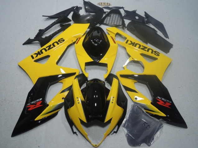 2005-2006 Yellow Black Suzuki GSXR1000 Motorcycle Fairings Kits UK Factory 2005-2006 Yellow Black Suzuki GSXR1000 Motorcycle Fairings Kits UK Factory