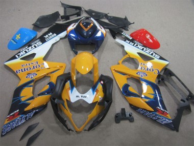2005-2006 Yellow Blue Corona Extra Suzuki GSXR1000 Moto Fairings UK Factory