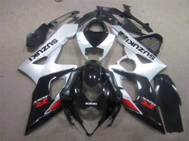 2005-2006 Black White Suzuki GSXR1000 Motorcycle Replacement Fairings UK Factory