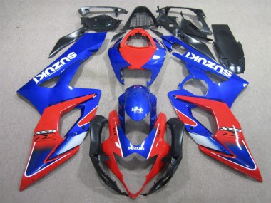 2005-2006 Blue Red Suzuki GSXR1000 Motorcyle Fairings UK Factory