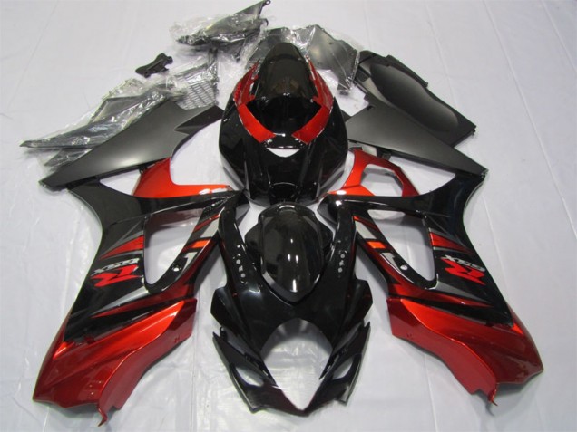 2007-2008 Black Red Suzuki GSXR1000 Motorcycle Fairing Kit UK Factory 2007-2008 Black Red Suzuki GSXR1000 Motorcycle Fairing Kit UK Factory