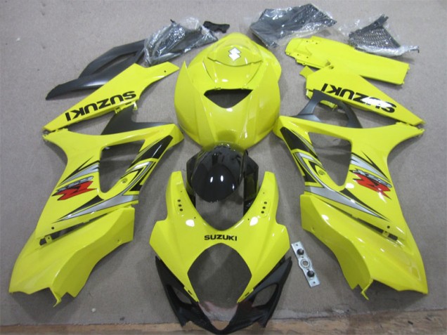 2007-2008 Yellow Black Suzuki GSXR1000 Motorcycle Fairings Kit UK Factory 2007-2008 Yellow Black Suzuki GSXR1000 Motorcycle Fairings Kit UK Factory