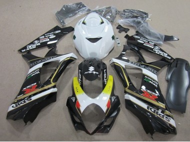 2007-2008 Black White Suzuki GSXR1000 Motorcylce Fairings UK Factory