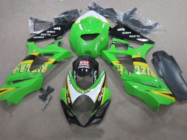2007-2008 Green Rizla Q8 oils Suzuki GSXR1000 Motorcycle Fairing UK Factory 2007-2008 Green Rizla Q8 oils Suzuki GSXR1000 Motorcycle Fairing UK Factory
