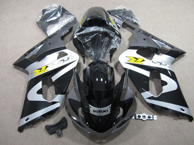 2001-2003 Black White Suzuki GSXR600 Motorbike Fairing Kits UK Factory