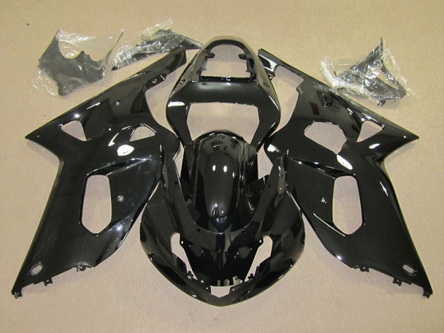 2001-2003 Black Suzuki GSXR600 Motorcycle Fairings Kit UK Factory