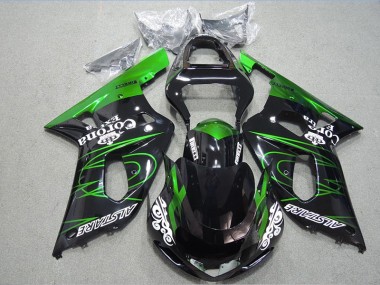 2001-2003 Black Green Corona Extra Suzuki GSXR600 Motorcycle Fairing Kits UK Factory