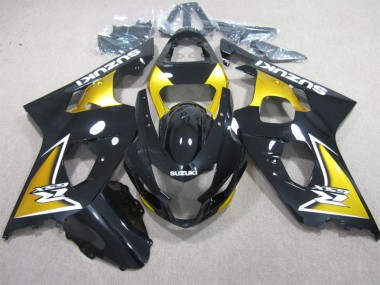 2004-2005 Black Yellow Suzuki GSXR600 Motorcycle Replacement Fairings UK Factory