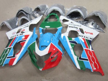 2004-2005 Blue Green Red Motul Suzuki GSXR600 Motorcycle Fairing UK Factory