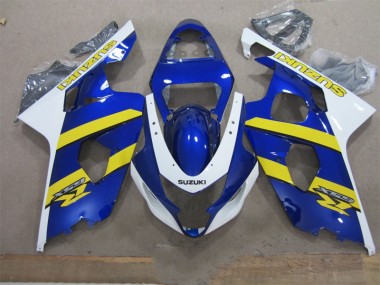 2004-2005 Blue White Yellow Suzuki GSXR600 Replacement Motorcycle Fairings UK Factory