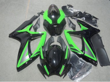 2006-2007 Black Green Suzuki GSXR600 Motorbike Fairing UK Factory
