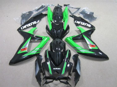 2006-2007 Black Green Suzuki GSXR600 Bike Fairings UK Factory