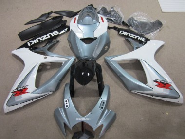 2006-2007 White Grey Suzuki GSXR600 Motorbike Fairings UK Factory