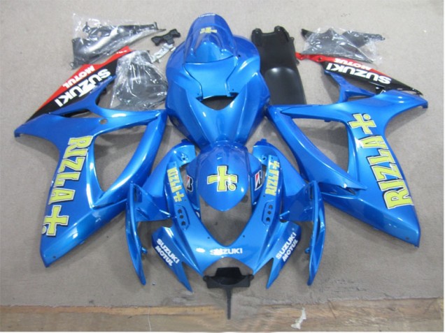 2006-2007 Blue Yellow Rizla Suzuki GSXR600 Motorbike Fairing UK Factory 2006-2007 Blue Yellow Rizla Suzuki GSXR600 Motorbike Fairing UK Factory
