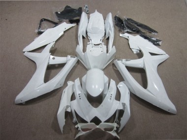 2008-2010 White Suzuki GSXR600 Motorcycle Fairing Kit UK Factory