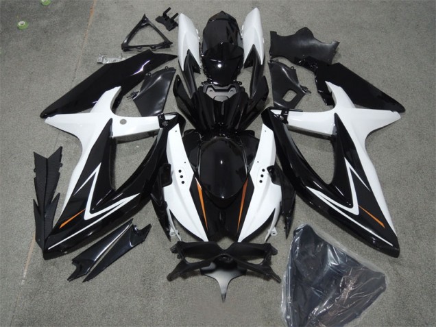 2008-2010 Black White Suzuki GSXR600 Bike Fairings UK Factory 2008-2010 Black White Suzuki GSXR600 Bike Fairings UK Factory