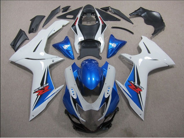 2011-2021 White Blue Suzuki GSXR600 Motorbike Fairing Kits UK Factory 2011-2021 White Blue Suzuki GSXR600 Motorbike Fairing Kits UK Factory