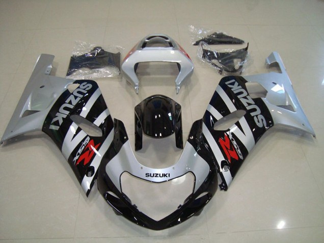 2001-2003 Black Silver Suzuki GSXR750 Replacement Motorcycle Fairings UK Factory
