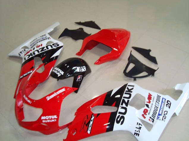 2001-2003 Red White Motul Suzuki GSXR750 Motorcycle Replacement Fairings UK Factory