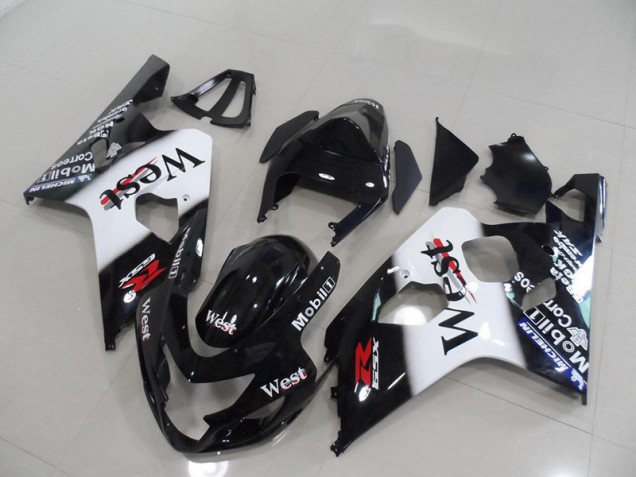 2004-2005 Black West Suzuki GSXR750 Bike Fairing Kit UK Factory