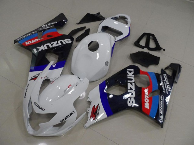 2004-2005 Wite Blue Motul Suzuki GSXR750 Motorcycle Bodywork UK Factory 2004-2005 Wite Blue Motul Suzuki GSXR750 Motorcycle Bodywork UK Factory