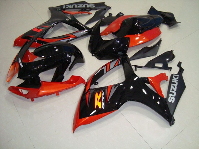 2006-2007 Black Red Suzuki GSXR750 Motorcycle Fairing Kits UK Factory 2006-2007 Black Red Suzuki GSXR750 Motorcycle Fairing Kits UK Factory