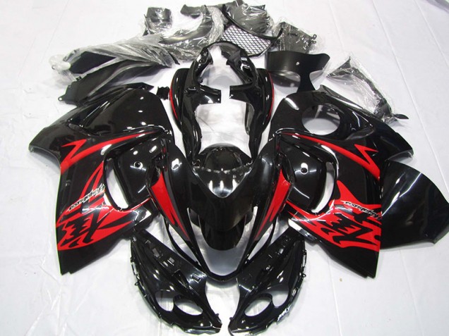 2008-2019 Black Red Suzuki GSXR1300 Hayabusa Bike Fairing Kit UK Factory