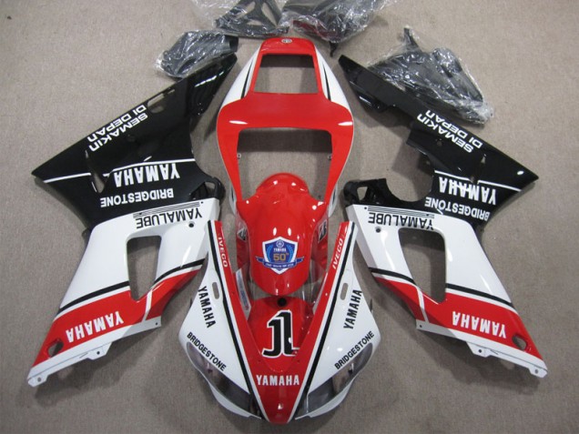 1998-1999 Red White Black 50 Yamaha YZF R1 Replacement Motorcycle Fairings UK Factory 1998-1999 Red White Black 50 Yamaha YZF R1 Replacement Motorcycle Fairings UK Factory