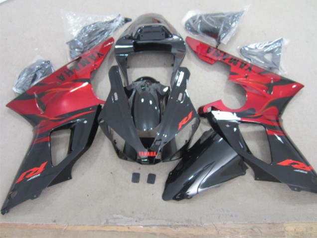 2000-2001 Black Red Yamaha YZF R1 Motor Fairings UK Factory