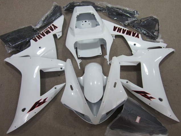 2002-2003 White Black Yamaha YZF R1 Motorcycle Fairing Kit UK Factory