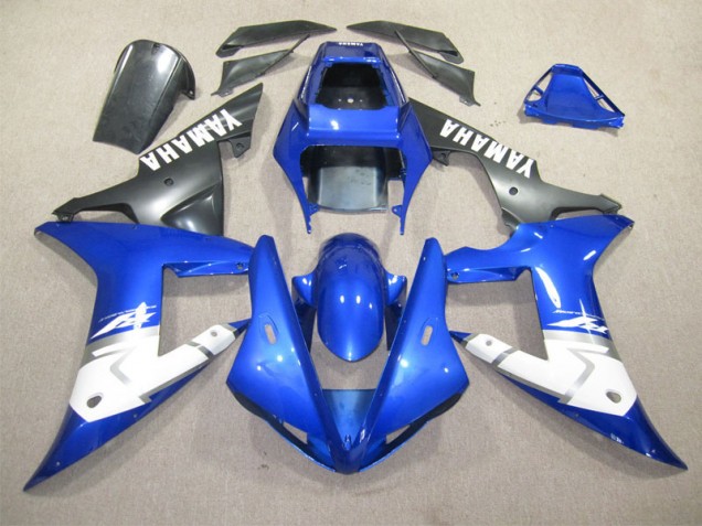 2002-2003 Blue White Yamaha YZF R1 Bike Fairing Kit UK Factory