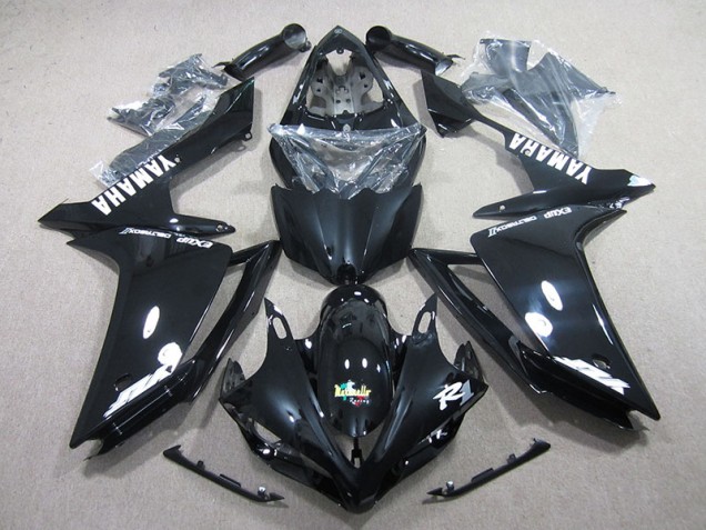 2007-2008 Black White Decal Yamaha YZF R1 Motorcycle Fairing Kits UK Factory 2007-2008 Black White Decal Yamaha YZF R1 Motorcycle Fairing Kits UK Factory