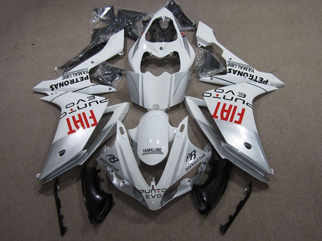 2007-2008 White Fiat Yamaha YZF R1 Bike Fairings UK Factory 2007-2008 White Fiat Yamaha YZF R1 Bike Fairings UK Factory