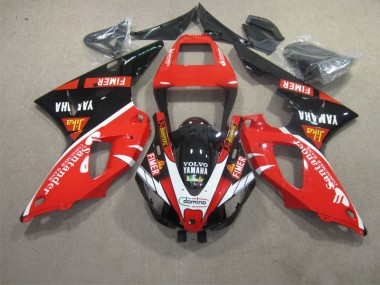 2009-2011 Red Black White Santander Yamaha YZF R1 Motorcycle Fairing Kit UK Factory