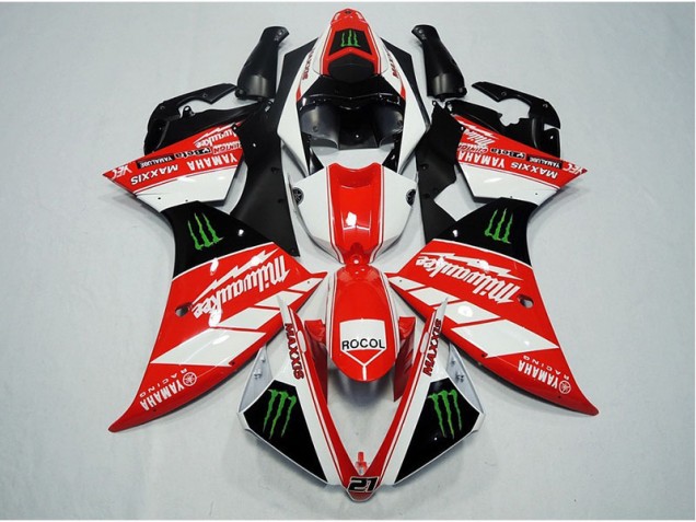 2012-2014 Red White Rocol Yamaha YZF R1 Replacement Motorcycle Fairings UK Factory 2012-2014 Red White Rocol Yamaha YZF R1 Replacement Motorcycle Fairings UK Factory