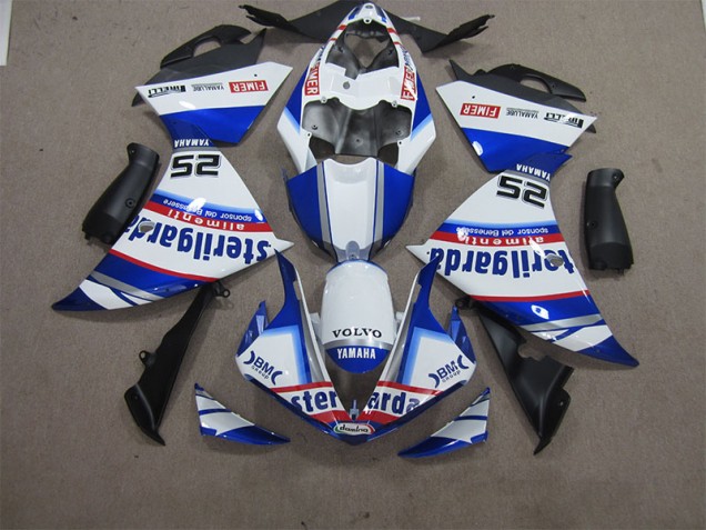 2012-2014 White Blue Volvo Sterilgarda 25 Yamaha YZF R1 Motorcycle Fairings Kit UK Factory 2012-2014 White Blue Volvo Sterilgarda 25 Yamaha YZF R1 Motorcycle Fairings Kit UK Factory