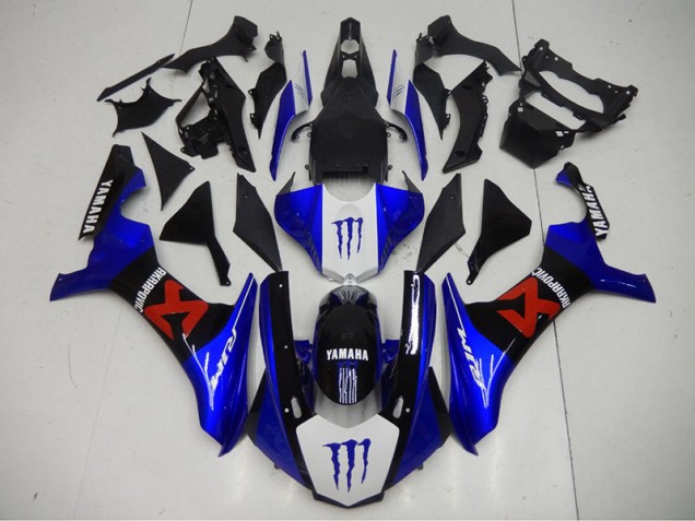 2015-2019 Black Blue Yamaha YZF R1 Motorbike Fairing Kits UK Factory