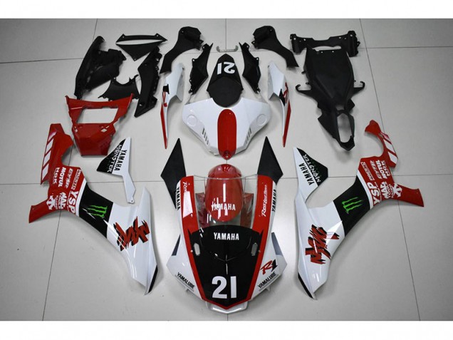 2015-2019 Red Black 21 Yamaha YZF R1 Motorcycle Fairings Kit UK Factory 2015-2019 Red Black 21 Yamaha YZF R1 Motorcycle Fairings Kit UK Factory