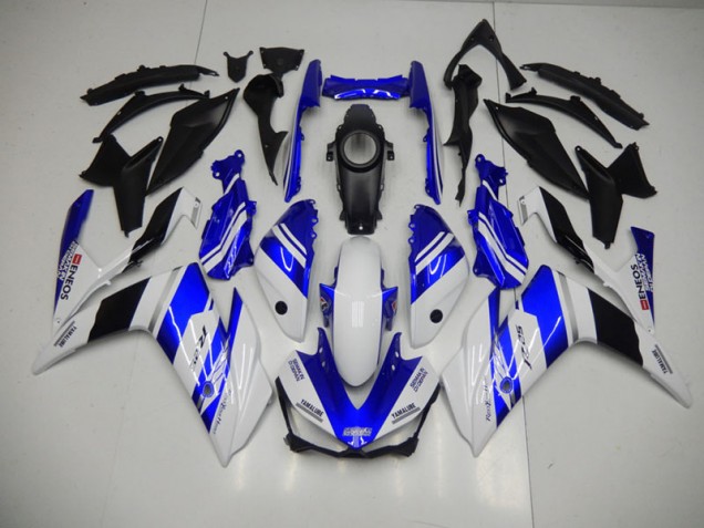 2015-2022 Blue White Blue White ENEOS Yamaha YZF R3 Bike Fairings UK Factory 2015-2022 Blue White Blue White ENEOS Yamaha YZF R3 Bike Fairings UK Factory