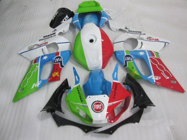 1998-2002 Blue Red Fiat Kastinee Yamaha YZF R6 Motorcycle Fairings Kit UK Factory